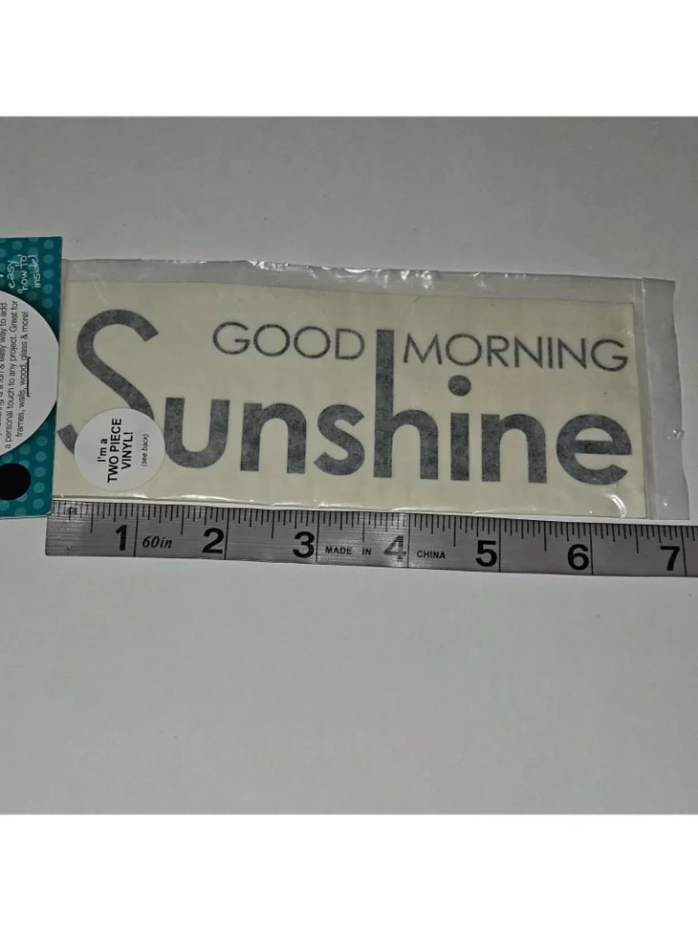 NEW Decorating Your Life 2pc Vinyl Lettering Good Morning Sunshine Sun Yellow